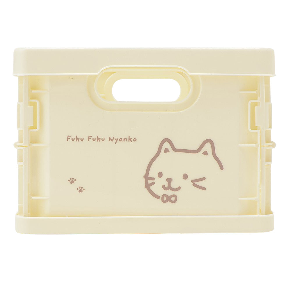 ふくふくにゃんこ  フェイス折りたためるプラコンテナSサイズ【2月14日出荷予定】