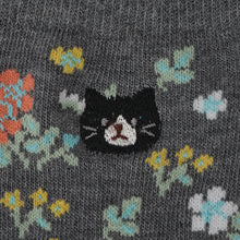  Fuku Fuku Nyanko花柄刺繍ソックス
