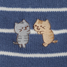  Fuku Fuku Nyanko刺繍裏起毛ソックス
